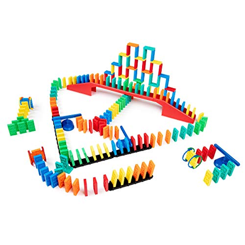 Bulk Dominoes 204 piezas de dominó cinético gran escala PRO-Scale apilamiento construcción dominó reacción cadena dominó conjunto para niños y creadores