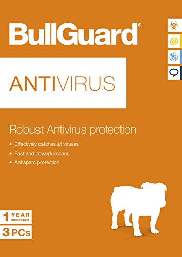 BullGuard Antivirus Software 3 Dispositivos - 1 Año - De Seguridad Sólido y Completo Defensa Inquebrantable y Rendimiento Pleno Del Sistema