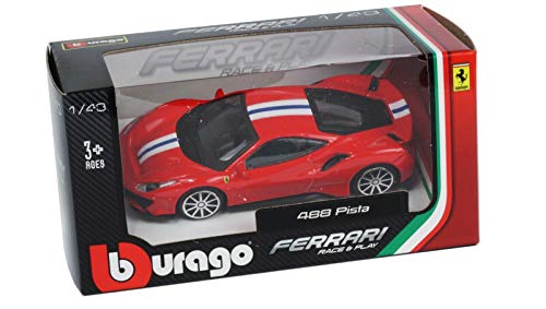 Burago 1:43-Coche Ferrari 488 Pista (90605.012)