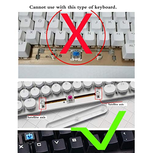 Buwei 104 Teclas Retro Redondo Teclas de Doble Disparo DIY Steam Punk Steampunk Teclas de máquina de Escribir para retroiluminado Elegante Jugador estilizado