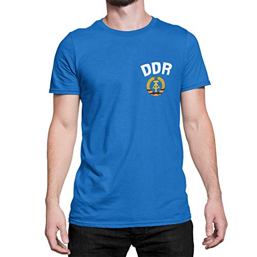 buzz shirts DDR East Germany - Mens Euro Pocket Logo Print Football Organic Cotton T-Shirt