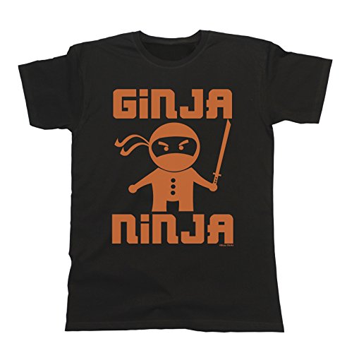 buzz shirts Ginja Ninja - Boys or Girls Funny Novelty Slogan Organic Cotton Ginger Kids T-Shirt