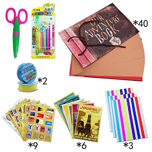 Bylark Libro de aventuras Pixar hecho a mano nuestro libro de aventuras Pixar Up hecho a mano DIY familia álbum de fotos álbum retro álbum de aniversario álbum de viaje