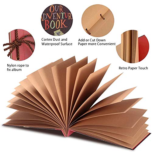 Bylark Libro de aventuras Pixar hecho a mano nuestro libro de aventuras Pixar Up hecho a mano DIY familia álbum de fotos álbum retro álbum de aniversario álbum de viaje
