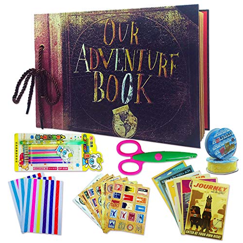 Bylark Libro de aventuras Pixar hecho a mano nuestro libro de aventuras Pixar Up hecho a mano DIY familia álbum de fotos álbum retro álbum de aniversario álbum de viaje