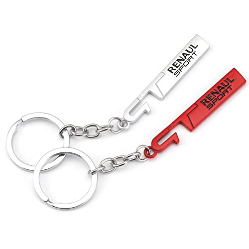 BYTT Llavero de coche Gt Sport Logo Llavero for Renault Clio Safrane Safrane Vel Satis Arkana Laguna Talisman Koleos Sandero Logan Megane (Color Name : Red)