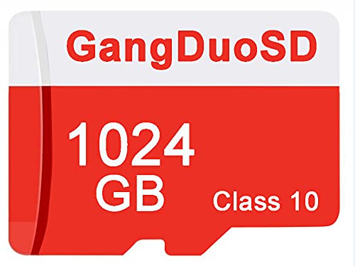 C10 - Tarjeta de memoria Micro SD de 1024 GB, 1 TB, de alta velocidad, clase 10, con adaptador SD para teléfono, ordenador, cámara, Nintendo Switch, etc. (1024 GB)