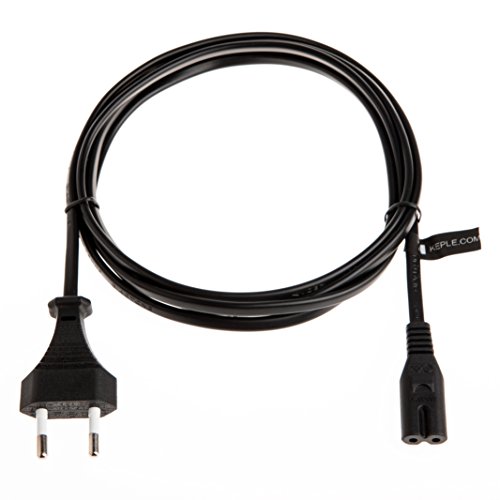 Cable de alimentación europeo de 2 pines, cable de alimentación compatible con Samsung Toshiba LG Sharp Sony TV Cable Power Cable de alimentación de 2 polos, cable de alimentación de dos polos (5 m)