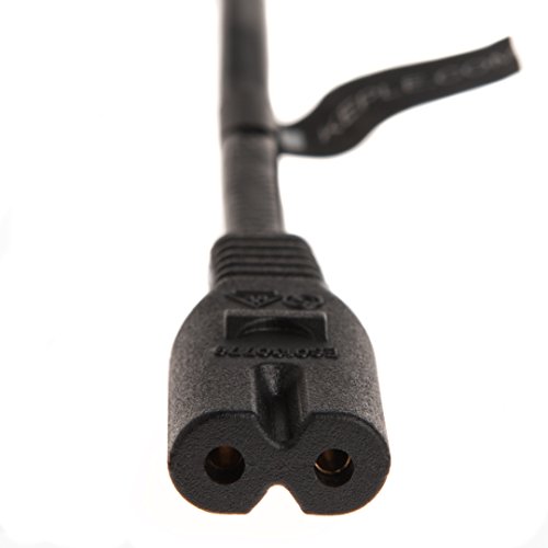 Cable de alimentación europeo de 2 pines, cable de alimentación compatible con Samsung Toshiba LG Sharp Sony TV Cable Power Cable de alimentación de 2 polos, cable de alimentación de dos polos (5 m)