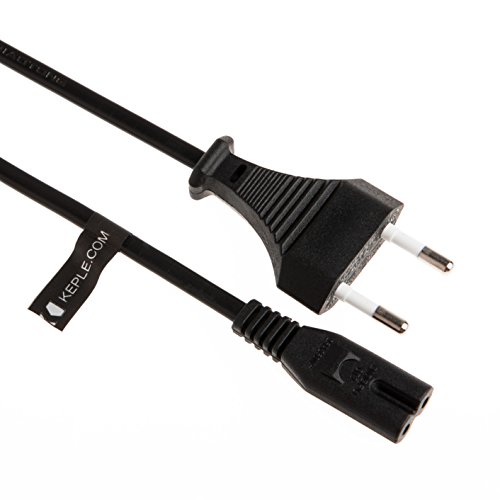 Cable de alimentación europeo de 2 pines, cable de alimentación compatible con Samsung Toshiba LG Sharp Sony TV Cable Power Cable de alimentación de 2 polos, cable de alimentación de dos polos (5 m)