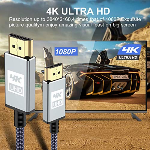 Cable HDMI 4K 6M, [4k@60Hz, 18Gbps] Sweguard Cable HDMI 2.0 de Alta Velocidad Compatible con 3D UHD 2160p HD 1080p Ethernet HDCP 2.2 ARC Compatible Fire TV,Xbox,PS5/4/3,BLU-Ray, Sky,Monitor,Laptop,PC