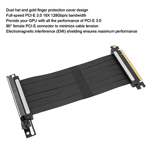 Cable PCI-E 16X, elevador PCI Express de 7,9 pulgadas Cable de extensión de tarjeta gráfica PIC-E 16x con PCI-E 3.0 x16 128Gbp/s, compatible con todas tarjetas gráficas producidas después de 2015