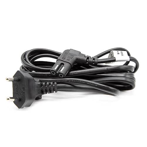 CABLEPELADO Cable de alimentacion IEC-320 acodado - C7 acodado 0.50 M Negro