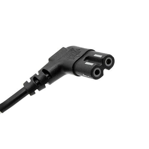 CABLEPELADO Cable de alimentacion IEC-320 acodado - C7 acodado 0.50 M Negro