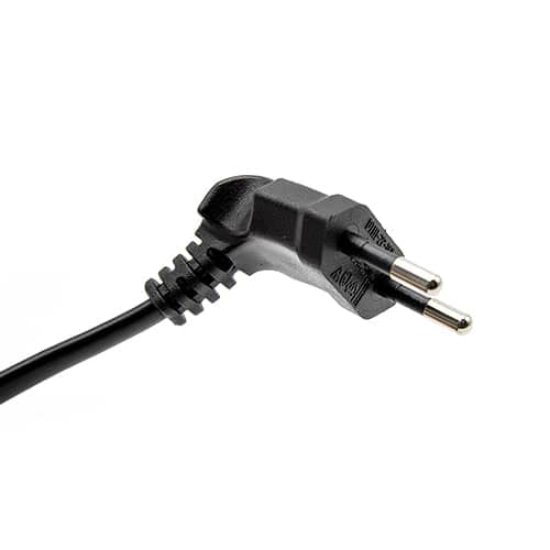 CABLEPELADO Cable de alimentacion IEC-320 acodado - C7 acodado 0.50 M Negro