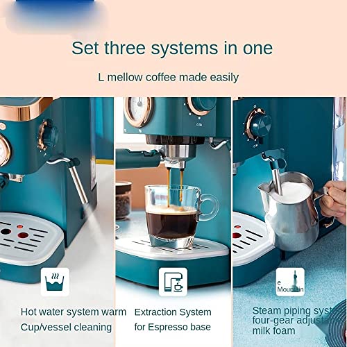 Cafetera Espuma De Leche Vapor Italiana Semiautomática For El Hogar Pequeño 20bar Extracción Espresso Y Capuchino Con Una Tecla 1.2L, 160 × 383 311 Mm Maquina Cafe