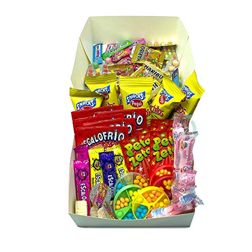 Caja de Dulces Años 80s y 90s. Regalo de Cumpleaños, Navidad, Aniversario, Fiesta para Niños y Mayores.
