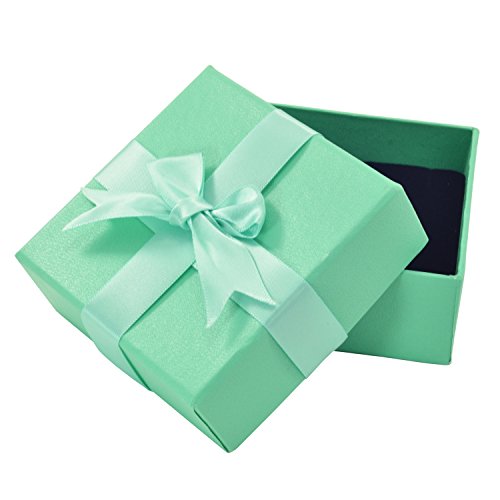 Caja de regalo para joyería con lazo de papel de Paialco