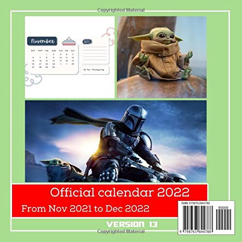 Calendar 2022 Cover BY |2| Desing Color Version 13: Unique Calendar From Nov 2021 to Dec 2022 with Unique Image And Cool Planner For Every Month By YK OFFICIAL CALENDAR 2022-2023