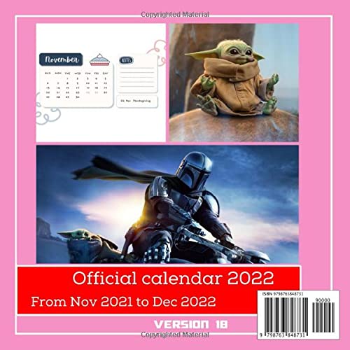 Calendar 2022 Cover BY |2| Desing Color Version 18: Unique Calendar From Nov 2021 to Dec 2022 with Unique Image And Cool Planner For Every Month By YK OFFICIAL CALENDAR 2022-2023