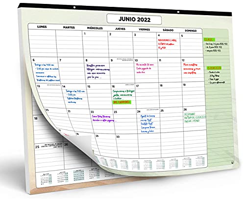 Calendario de Pared 2021 2022 de SmartPanda – Calendario Mensual de Sobremesa – Nov 2021 a Diciembre de 2022 – Vista de un Mes – 33 cm x 43 cm