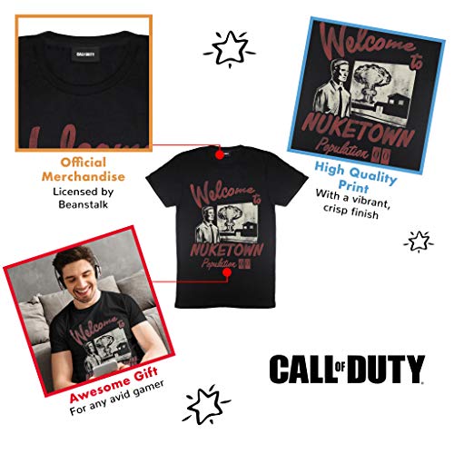 Call Of Duty Guerra Fría Zombies Bienvenido a Nuketown Camiseta para hombre Negro XXL | Interruptor jugador Xbox PS4 PS5, Idea del regalo de cumpleaños para los individuos, para el hogar o la gimnasia
