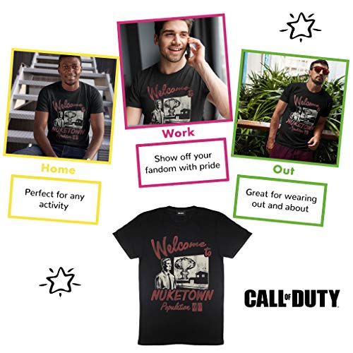 Call Of Duty Guerra Fría Zombies Bienvenido a Nuketown Camiseta para hombre Negro XXL | Interruptor jugador Xbox PS4 PS5, Idea del regalo de cumpleaños para los individuos, para el hogar o la gimnasia