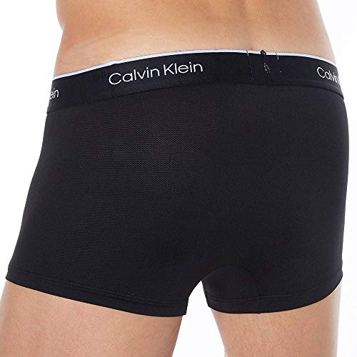 Calvin Klein Low Rise Trunk 2pk Bóxer, Negro (Black/Black 001), XL (Pack de 2) para Hombre