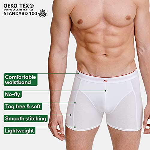 Calzoncillos Boxer de Bambú para Hombre, Pack de 3, Ropa Interior Antibacteriana y Ultra Suave, Ajustados, Comodidad Superior, Negro, Blanco, Gris, Multipack (1x Negro, 1x Blanco, 1x Gris), XX-Large
