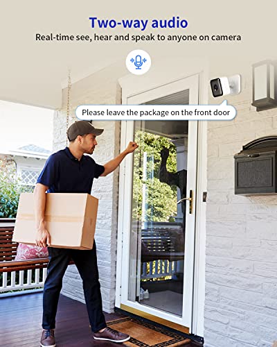 Cámara Vigilancia WiFi Interior, 1080P FHD Cámaras de Vigilancia, Visión Nocturna, Audio Bidireccional, Detección de Movimiento, Funciona con Alexa/Google Home, óptima para Bebé/Mascota/Anciano, 2PCS