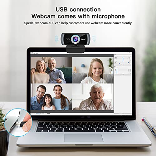 Cámara Web Full HD 1080p H.264 Webcam Live StreamCam para PC Webcam USB con Micrófono para Skype, Youtube de Grabación de Video Compatible con Windows, Mac