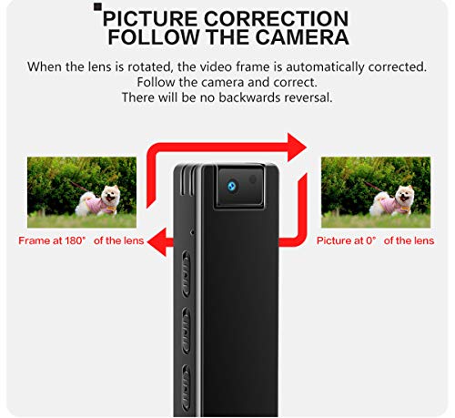 Cámaras Espía Portátiles Ocultas WiFi - Función De Detección De Movimiento De Visión Nocturna Automática Mini Full HD 1080P 180 ° IP Cámara De Vigilancia De Seguridad Inalámbrica Giratoria