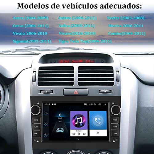 CAMECHO Android 10 Radio Coche 7 Pulgadas con Pantalla Táctil GPS para Opel Autoradio Bluetooth Coche con RDS Enlace Espejo/WiFi/FM Estéreo de Coche para Opel Astra Zafira Vectra + Cámara Trasera