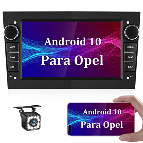 CAMECHO Android 10 Radio Coche 7 Pulgadas con Pantalla Táctil GPS para Opel Autoradio Bluetooth Coche con RDS Enlace Espejo/WiFi/FM Estéreo de Coche para Opel Astra Zafira Vectra + Cámara Trasera