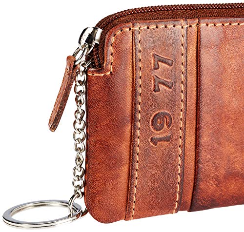 camel active, Melbourne - Llavero con mosquetón para Hombre, Color marrón