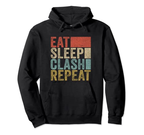 Camiseta de clan de juego Eat Sleep Clash Repeat Clans Clash Sudadera con Capucha