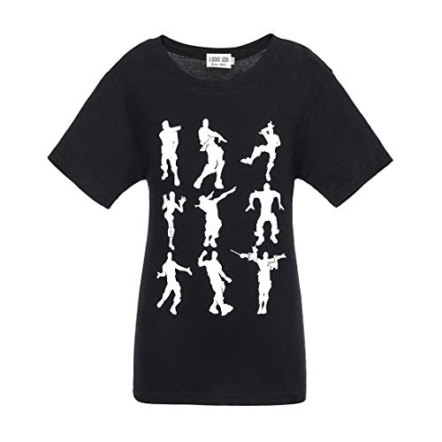 Camiseta de verano para niños + gorras Battle Royale para juegos de juegos para niños Gris gris 9-10 Años