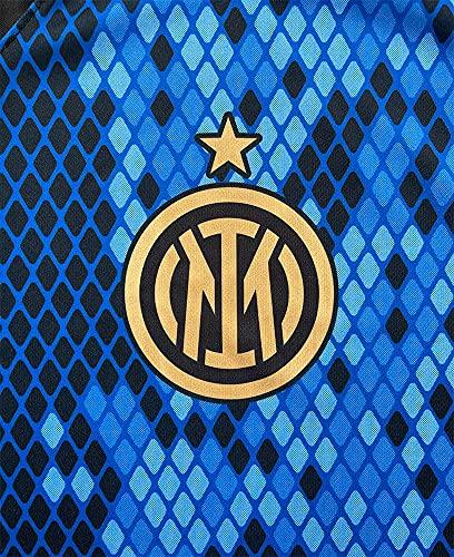 Camiseta del Inter Joaquìn Correa 19 Home 2021 2022, réplica oficial (Talla 2, 4, 6, 8, 10, 12 años, niño, niño) (Talla S, M, L, XL, XXL, Adulto) azul, negro, dorado, 100% poliéster
