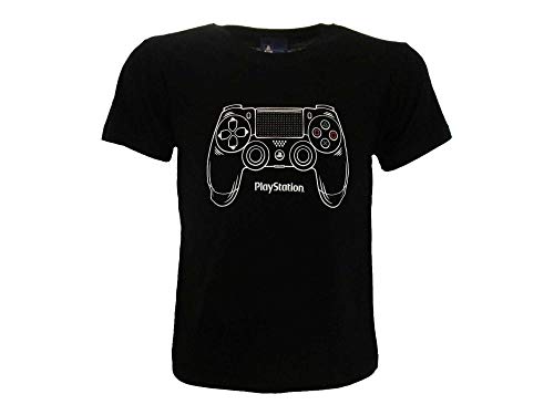 Camiseta Playstation Controller original camiseta negra oficial Joypad Vintage primera versión Negro 12-13 Años