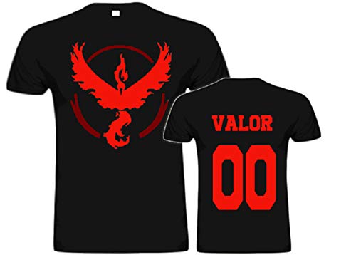 Camiseta Pokémon Go - Equipo Instinto,Valor y Místico (M, Valor)