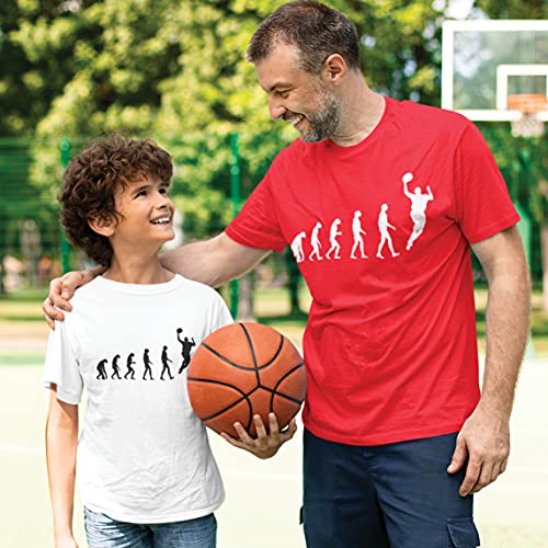 Camisetas Hombre evolución de Baloncesto - Canasta de la Calle, me Encanta Este Juego, Gran Fan de Regalo (XX-Large Negro Blanco)