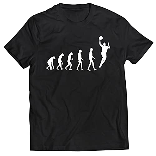 Camisetas Hombre evolución de Baloncesto - Canasta de la Calle, me Encanta Este Juego, Gran Fan de Regalo (XX-Large Negro Blanco)