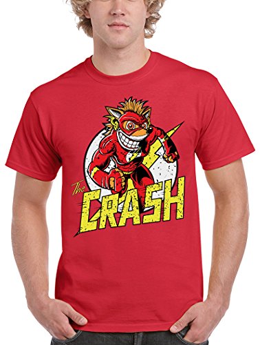 Camisetas La Colmena 262-The Crash (by Fer. Sala S.) (XS, Rojo)