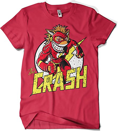 Camisetas La Colmena 262-The Crash (by Fer. Sala S.) (XS, Rojo)