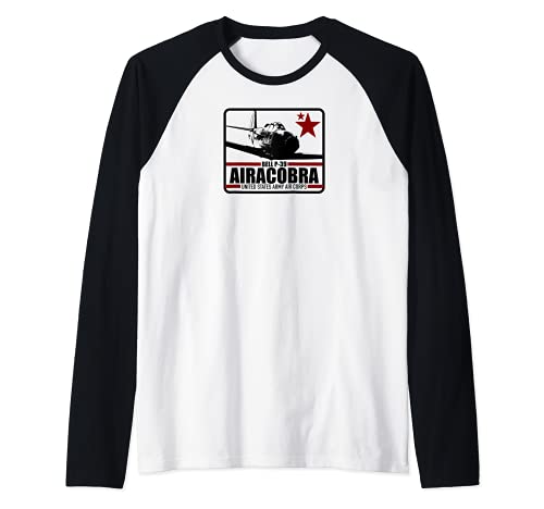 Campana P-39 Airacobra Camiseta Manga Raglan