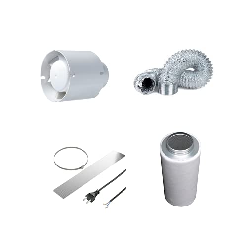 Canalizado Juego de Grow Tienda Azul Montaña Tubo 295 CBM/H Filtro de carbón Activo Juego de respiración para Vino Grow