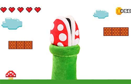 Caojinyu Super Mario Plush Slippers Suit Home Wear Piranha Plants Cosplay Dot Pattern Shoes con Pipe Pot Holder- Talla única 37-42 EU para adultos