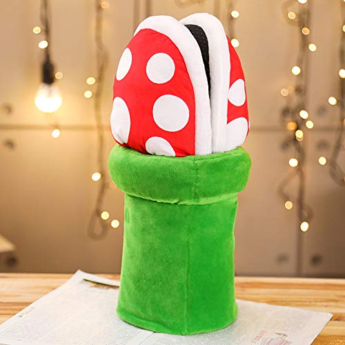 Caojinyu Super Mario Plush Slippers Suit Home Wear Piranha Plants Cosplay Dot Pattern Shoes con Pipe Pot Holder- Talla única 37-42 EU para adultos