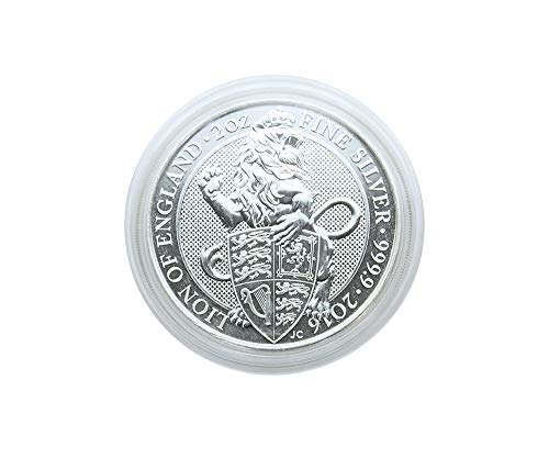 Cápsulas de monedas diámetro interior 39 mm, altura interior 6 mm (10 piezas) [Lindner S2255384P], por ejemplo 2 Oz Reino Unido Reina bestia (plata)