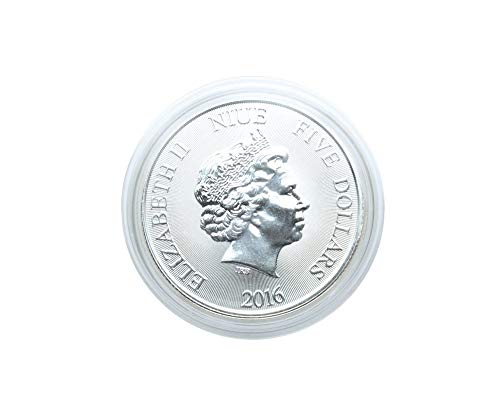 Cápsulas de monedas diámetro interior 39 mm, altura interior 6 mm (10 piezas) [Lindner S2255384P], por ejemplo 2 Oz Reino Unido Reina bestia (plata)